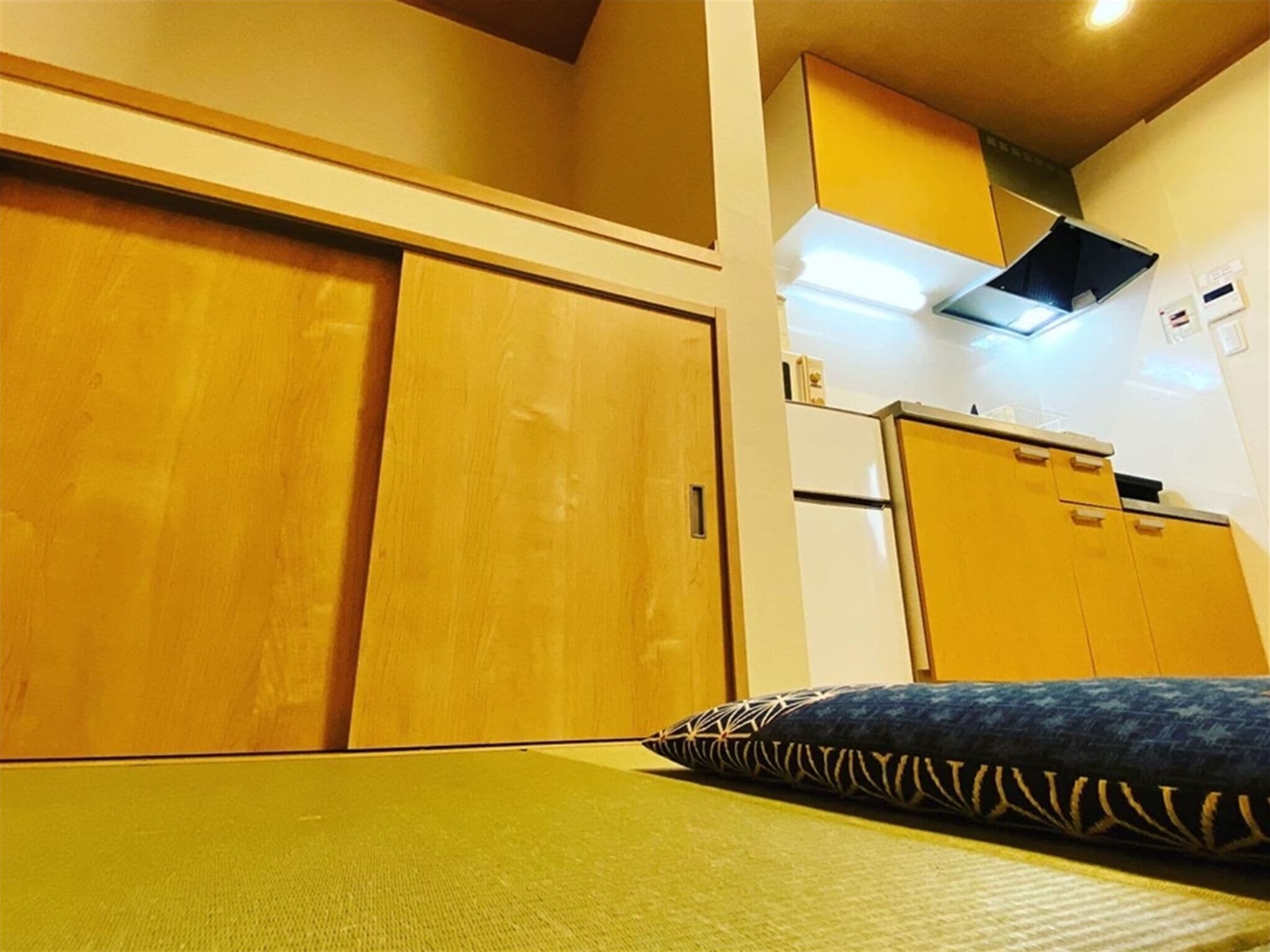 Basic Apartment | Private kitchen | Stovetop, cookware/dishes/utensils, freezer, ice maker