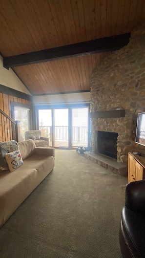 Living area - Large Slopeside Updated Condo w/ Mountain Views, Fireplace, End Unit; (Mt. Crested Butte)