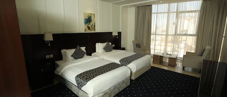 Basic Twin Room, 2 Queen Beds | In-room safe, blackout drapes, soundproofing, iron/ironing board
