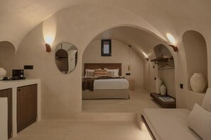 Junior House, Patio | In-room safe, blackout curtains, soundproofing, iron/ironing board - Akri Santorini with heated Jacuzzi (Santorini)