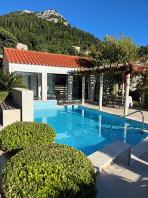 Pool - Villa Sarah - Beautifully restored 6-bedroom stone villa on lovely Lopud island (Lopud)