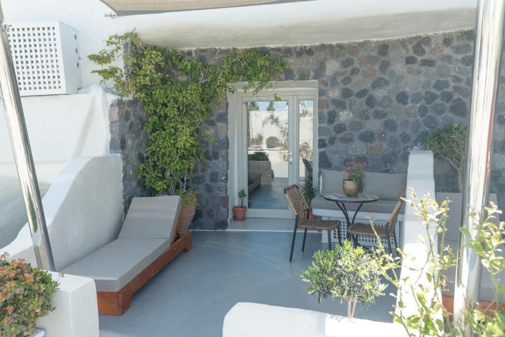 Suíte superior, vista para o mar | Terraço/pátio