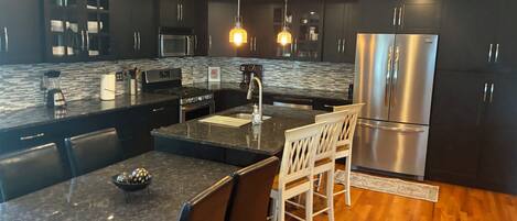 Microwave, oven, stovetop, dishwasher