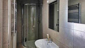 Shower, hair dryer - Open-Plan Apartment Close to Ranelagh Village (Dublin)