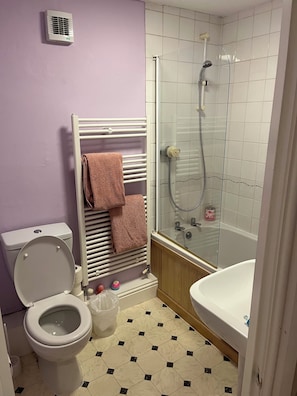 Haartrockner, Handtücher, Seife, Toilettenpapier