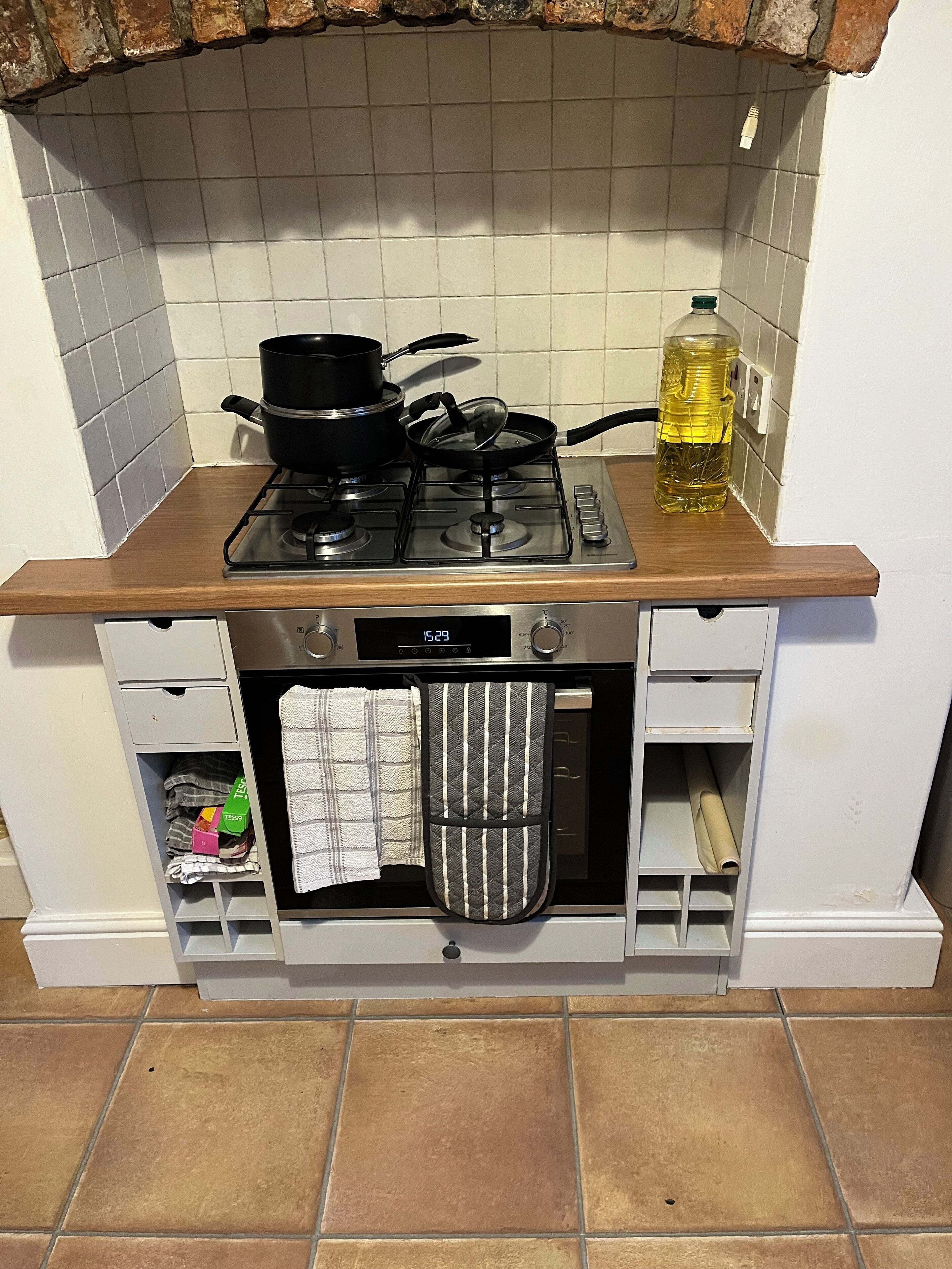 Microwave, oven, stovetop, dishwasher