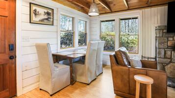 TV, fireplace, video games