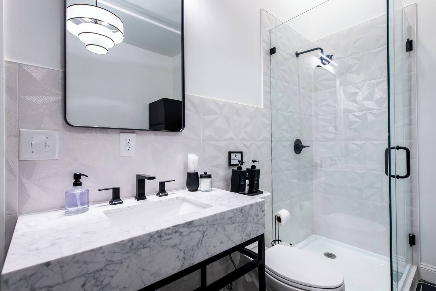 Shower, eco-friendly toiletries