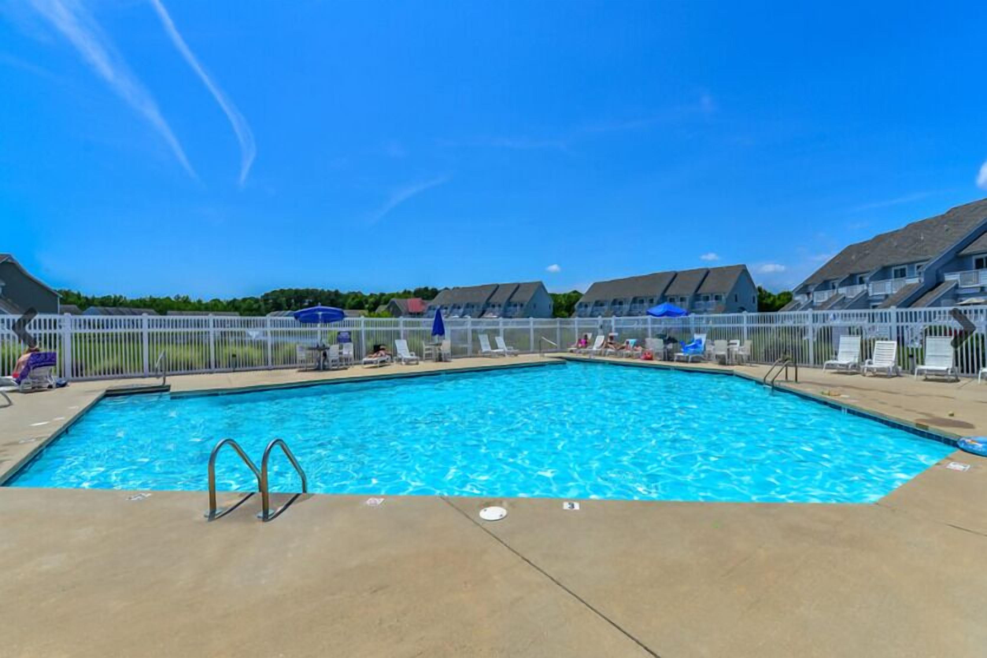 Outdoor Seasonal community pool is great for a refreshing dip after a day of fun in the sun