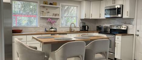 Microwave, oven, stovetop, dishwasher