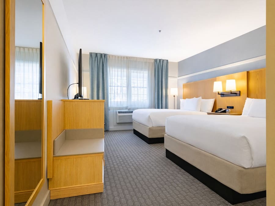 Double/Double Standard Room | In-room safe, desk, laptop workspace, blackout drapes