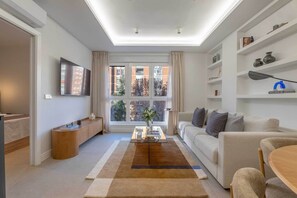 Living area - Elegant and bright apartment in Castellana (Madrid)
