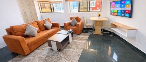 Superior Apartment, 1 Bedroom | Living area