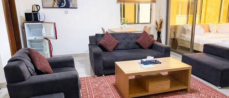 Superior Apartment, 1 Bedroom | Living area