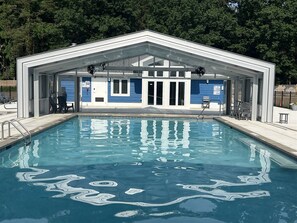 A heated pool