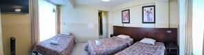 Family Triple Room, Multiple Beds, Private Bathroom, City View | Laptop workspace, free WiFi - Hotel Reyna (Lima)