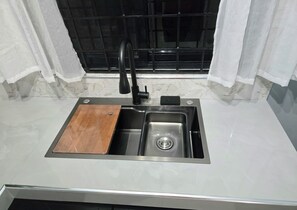 Towels, soap, toilet paper - Sweet Haven is a chic one bedroom apartment ,  just outside May Pen town centre. (Clarendon)