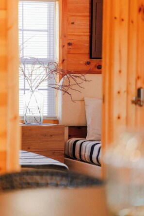 Cabin, Multiple Beds, Patio (Cedar Villa) | Interior - Cedar Wrapped Cozy Villa Cabin - 4 Miles From Trails (Laurelville)
