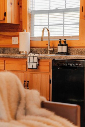 Cabin, Multiple Beds, Patio (Cedar Villa) | Private kitchen