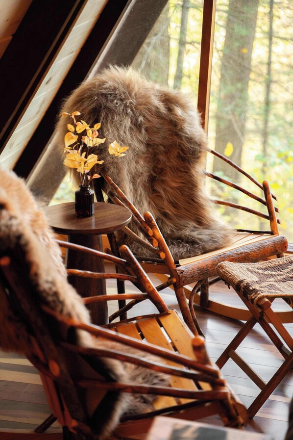Interior detail - Waterfront A- Frame With Dock, Canoe + Kayaks (Amanda)