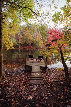 Lake - Waterfront A- Frame With Dock, Canoe + Kayaks (Amanda)