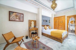Deluxe Double Room, Patio, Courtyard View | In-room safe, iron/ironing board, free WiFi - Riad Nadalinn (Marrakech)