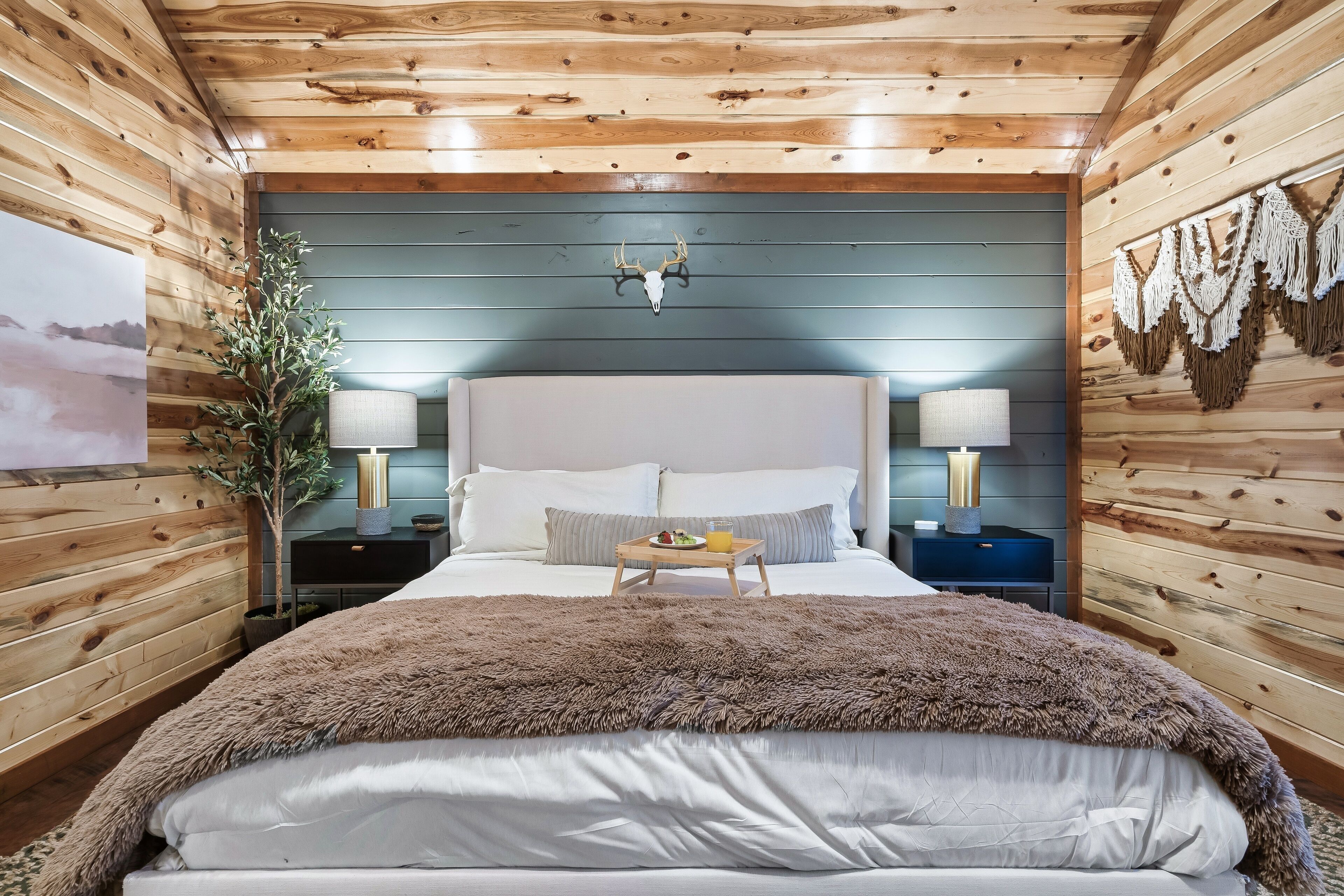 Luxury Cabin, Mountain View | Down duvets, memory-foam beds, minibar, individually decorated
