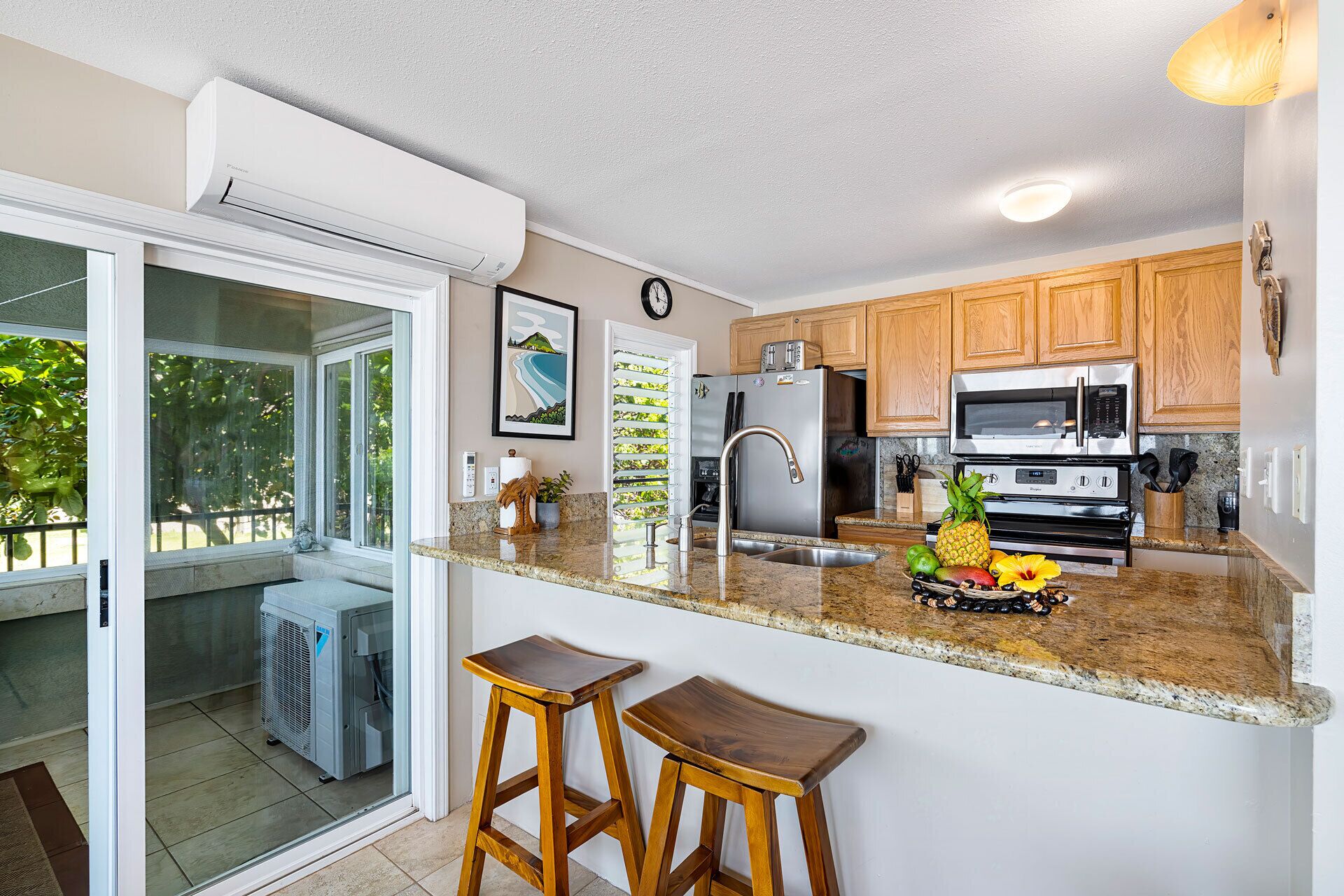 标准公寓式客房, 外廊, 海洋景观 | 私人厨房 | 大冰箱、微波炉、烤箱、炉灶