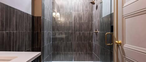 Shower, eco-friendly toiletries, hair dryer