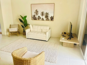 Living area - This gated community offer a Tranquil 1-bedroom condo with pool & 5 min to beach (Christ Church)