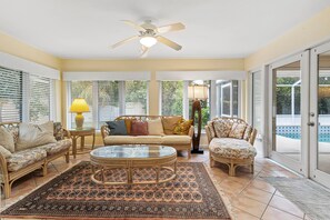 House, Multiple Beds, Pool Access, Garden View (St Christopher's Retreat) | Living area - St Christopher's Retreat (Vero Beach)