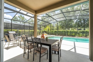 Outdoor dining - 6BR Solterra Home w/ Pool + Resort Access (Davenport)