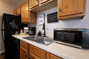 Microwave, oven, stovetop, dishwasher