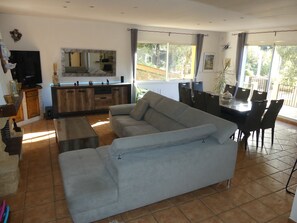 Smart TV, fireplace, books, video library - Maison de vacances La Marie Pierre Piscine et SPA (Allauch)
