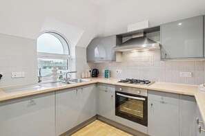 Fridge, microwave, oven, stovetop - 2-Bdr- Balcony- Parking-Walk to Castle By Tempstay (Windsor)
