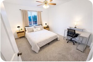 3 bedrooms, iron/ironing board, WiFi, bed sheets