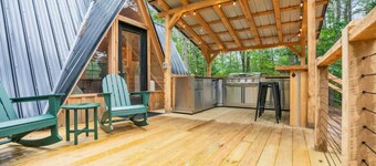 A Serene A-Frame Cabin with Hot Tub