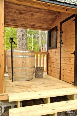 Exterior detail - Rustic A-Frame Getaway with Hot Tub (Oxford)