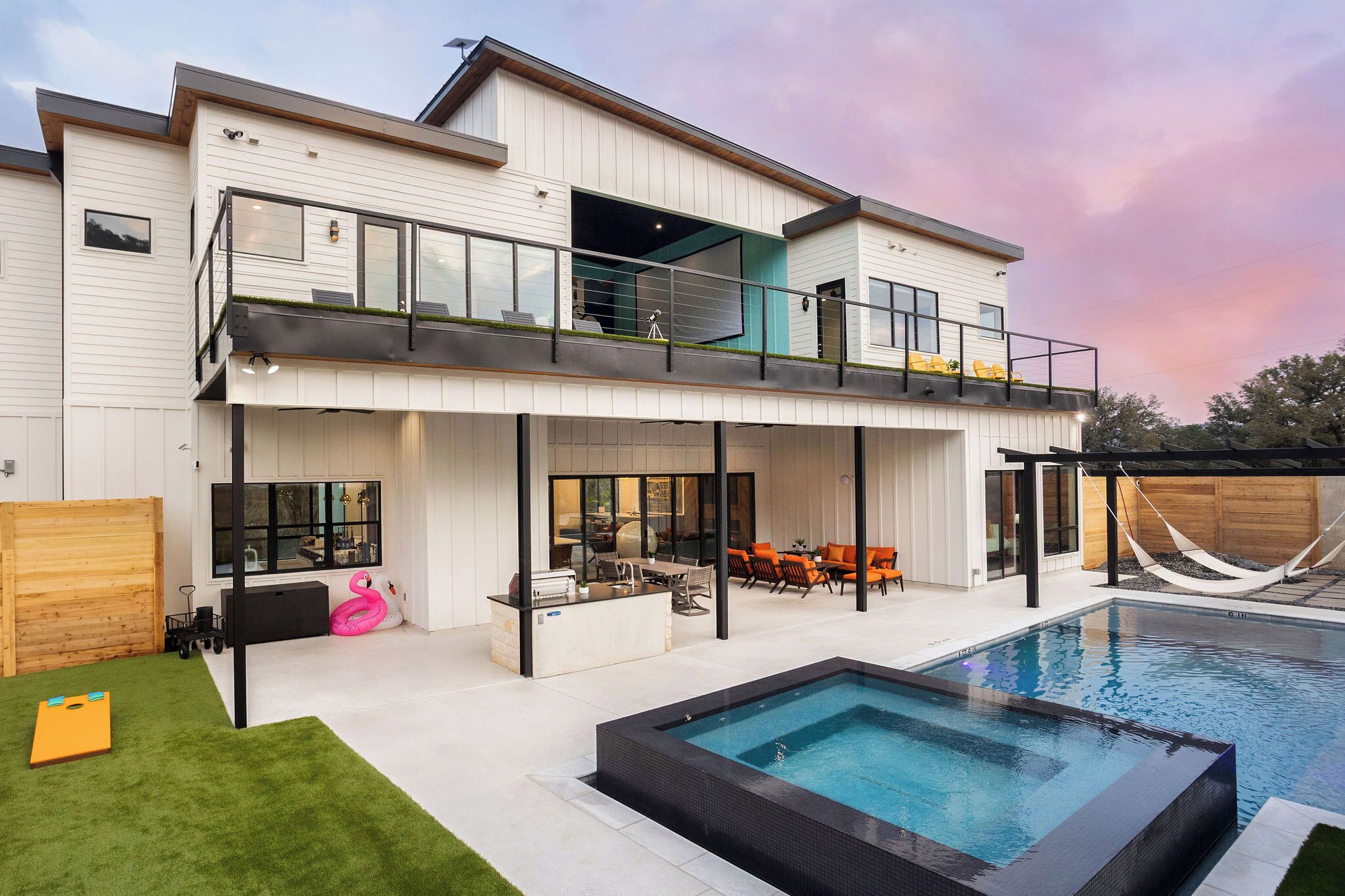 A heated pool