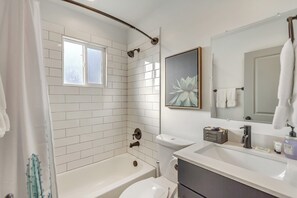 Towels, toilet paper - Modern Home w/ Smart TVs & Full Kitchen (Salt Lake City)