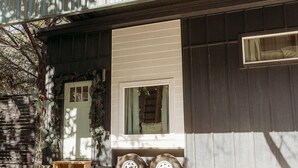 Exterior detail - Tiny Blanco Retreat - River Tiny Home ~ Hill Country (Wimberley)
