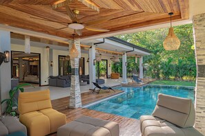 Pool - Spacious 4-bedroom lakefront villa in beautiful Tamarindo with AC (Tamarindo)