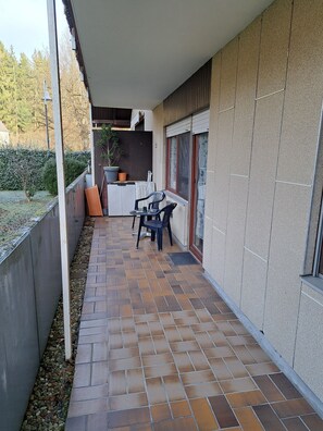 Terrace/patio - Cozy two-room apartment ground floor barrier-free access with terrace (Ludwigswinkel)