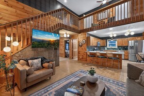Smart TV, fireplace, table tennis