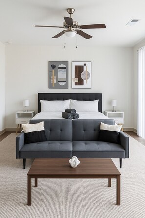 1 間睡房、書桌、可攜式嬰兒床、Wi-Fi