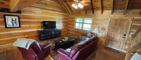 Télévision, cheminée