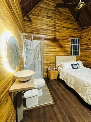 Double Room, Balcony, Garden View | Bathroom - Arrecife ecocabañas palomino (Palomino)