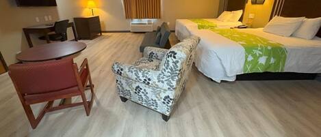 Desk, blackout curtains, iron/ironing board, free WiFi