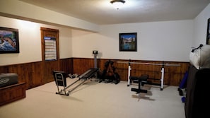 Fitness facility - Tom Miner Yellowstone Lodge, minutes from Yellowstone Park. (Emigrant)