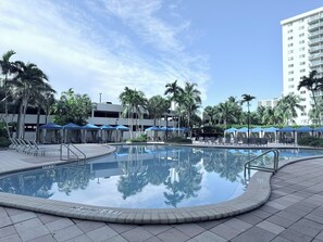 Pool - Ocean-View 2BR 2BA ,Walk to Beach  Pool, Gym, Parking (Sunny Isles Beach)